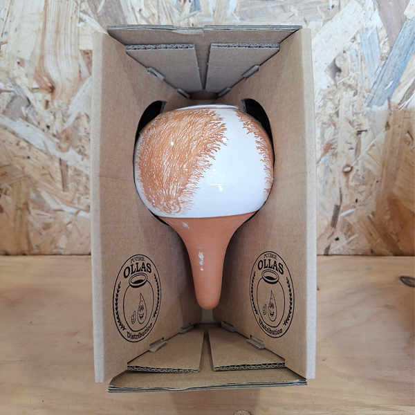 Olla à planter S - Blanc Motif Corail Marron – Image 3