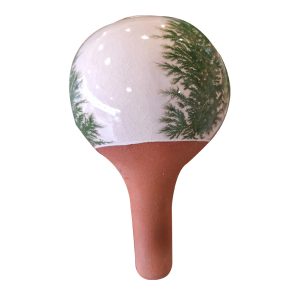 Olla à planter XS - Blanc Motif Corail Vert