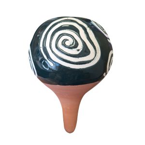 Olla à planter S - Spirale bleu vert